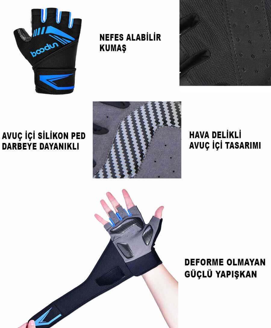 Boodun fitness Ağırlık eldiveni mavi
