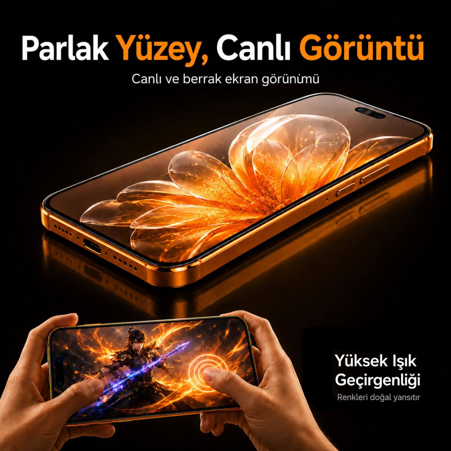 Oppo Reno16 Pro 5G Ekran Koruyucu 9H Nano Şeffaf (CPH2863)