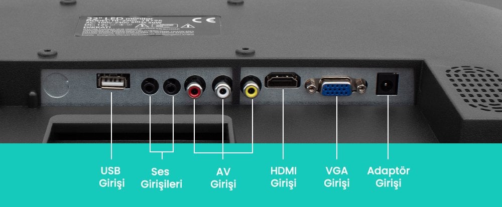 Hello HL-1900 19'' Vga-HDMI-Rca Araç Monitörü