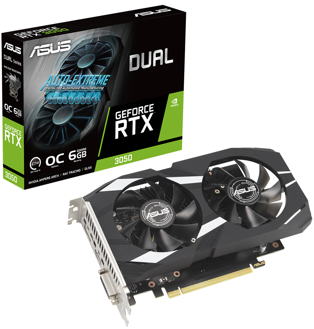 ASUS Dual GeForce RTX™ 3050 OC Edition 6GB GDDR6