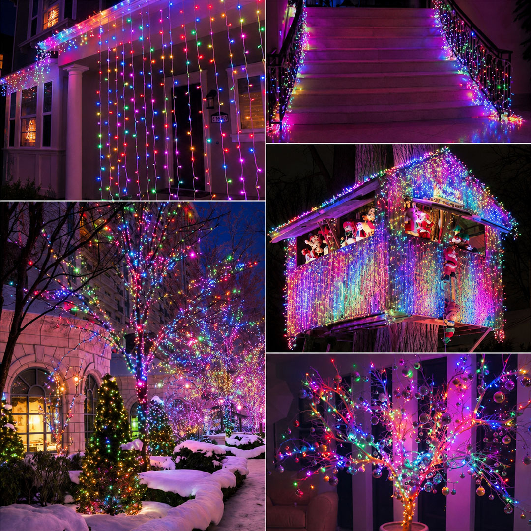 Powermaster PM-22581 Animasyonlu 10 Metre Eklenebilir RGB Top Yılbaşı Led Işık