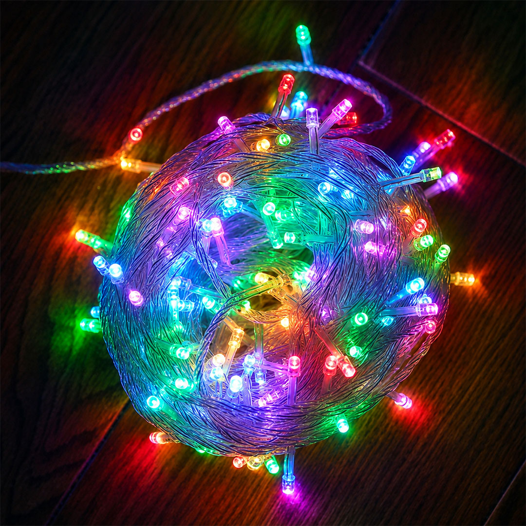Powermaster PM-22581 Animasyonlu 10 Metre Eklenebilir RGB Top Yılbaşı Led Işık