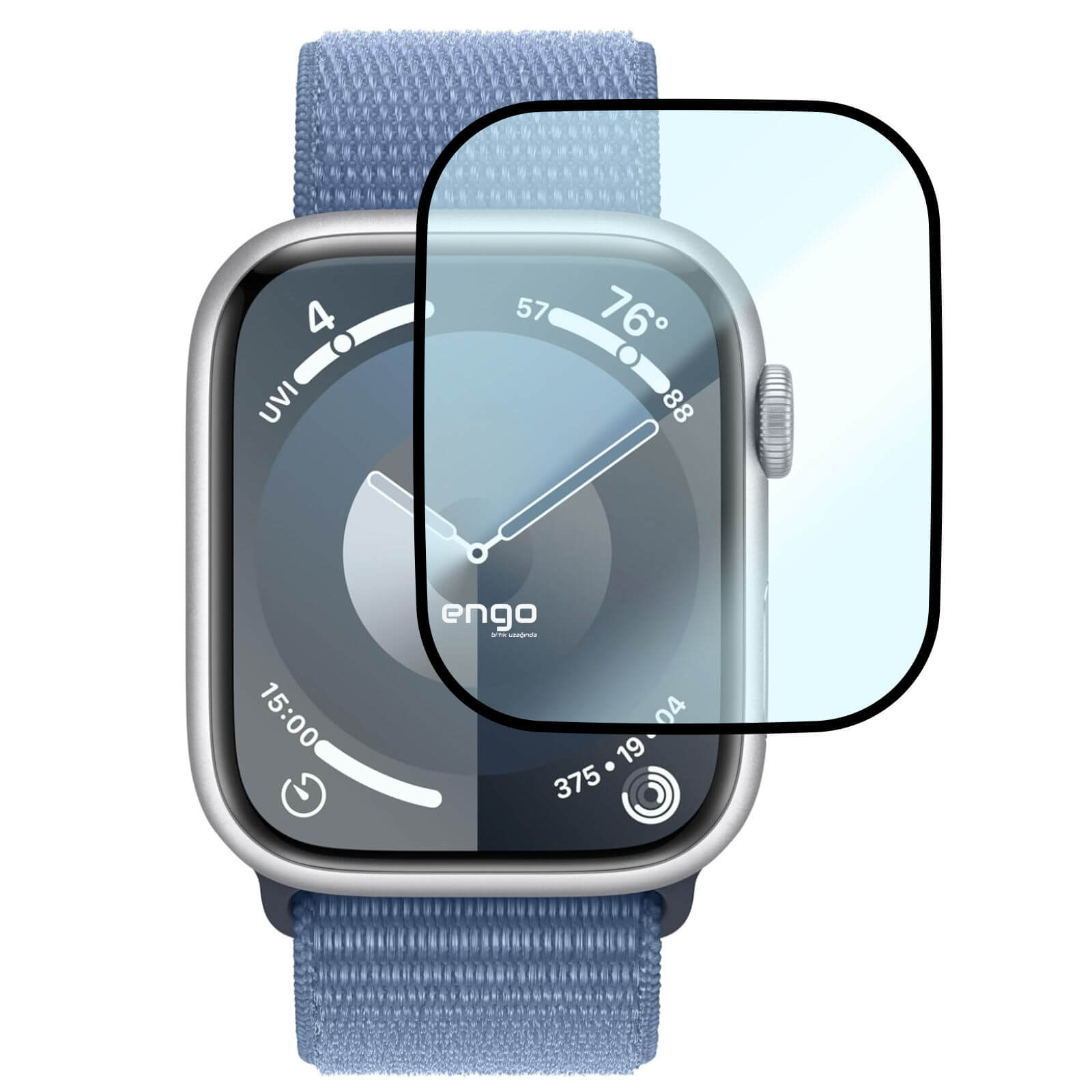 Engo Apple Watch 9 45mm Ekran Koruyucu Flexible Tam Kaplama