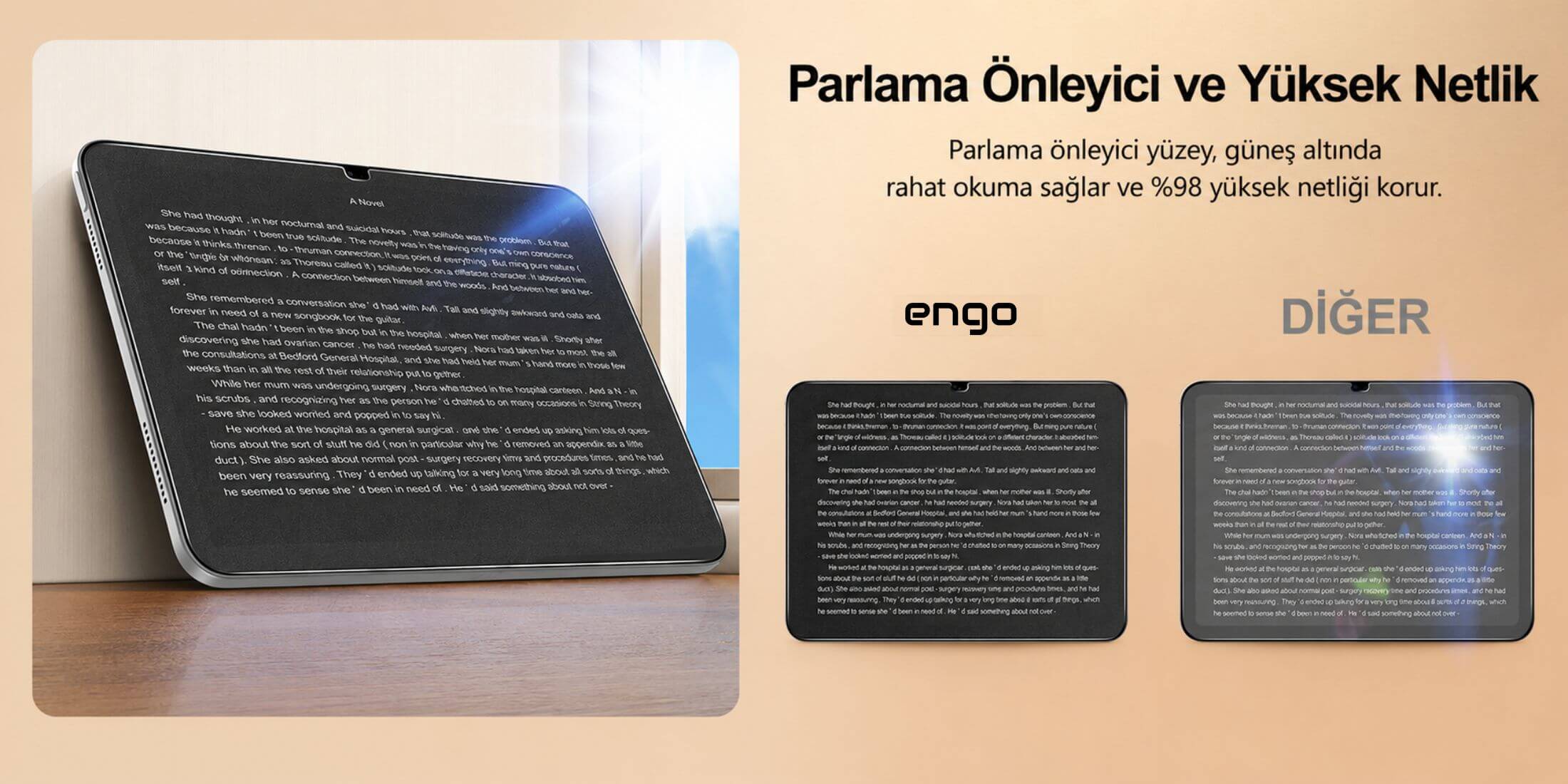 Casper Pad Z10 Pro Mat Ekran Koruyucu 14.2 inç Nano Şeffaf