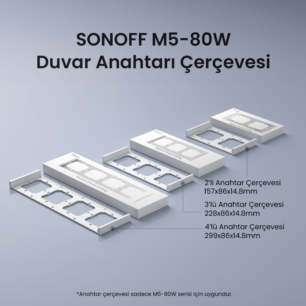  M5-80W 2'li Anahtar Çerçevesi