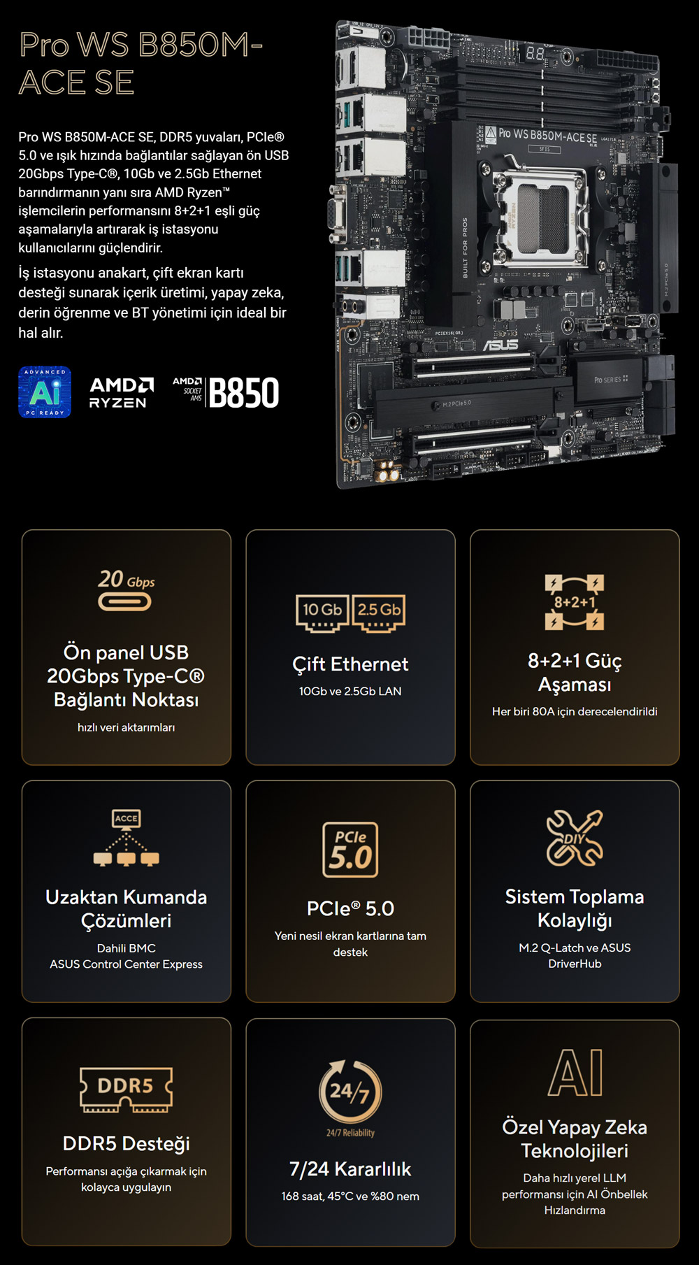 Pro WS B850M-ACE SE