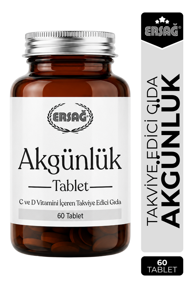 ERSAĞ Akgünlük Tablet C ve D Vitamini İçeren Takviye Edici Gıda 60 Tablet