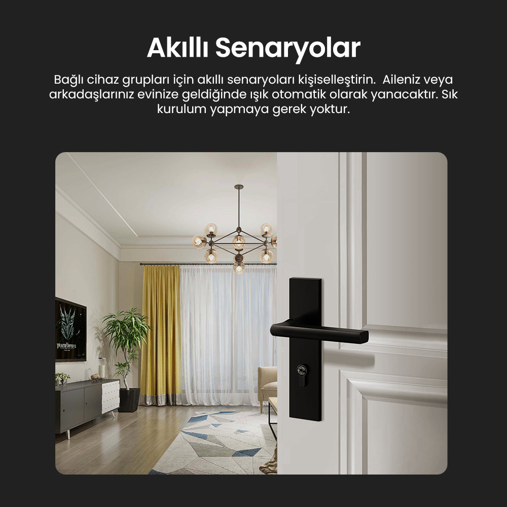 T0EU2C 2 Kanallı Akıllı Dokunmatik Duvar Anahtarı