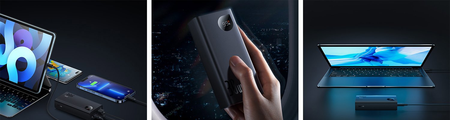 Baseus Adaman 2 Overseas 30W 10.000 mAh Dijital Ekranlı Powerbank