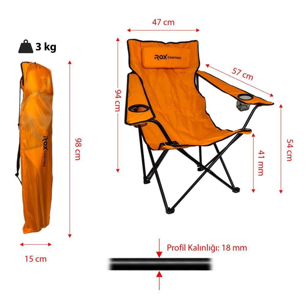 Rox Camping Katlanır Kamp Sandalyesi -Turuncu nasıl kullanılır