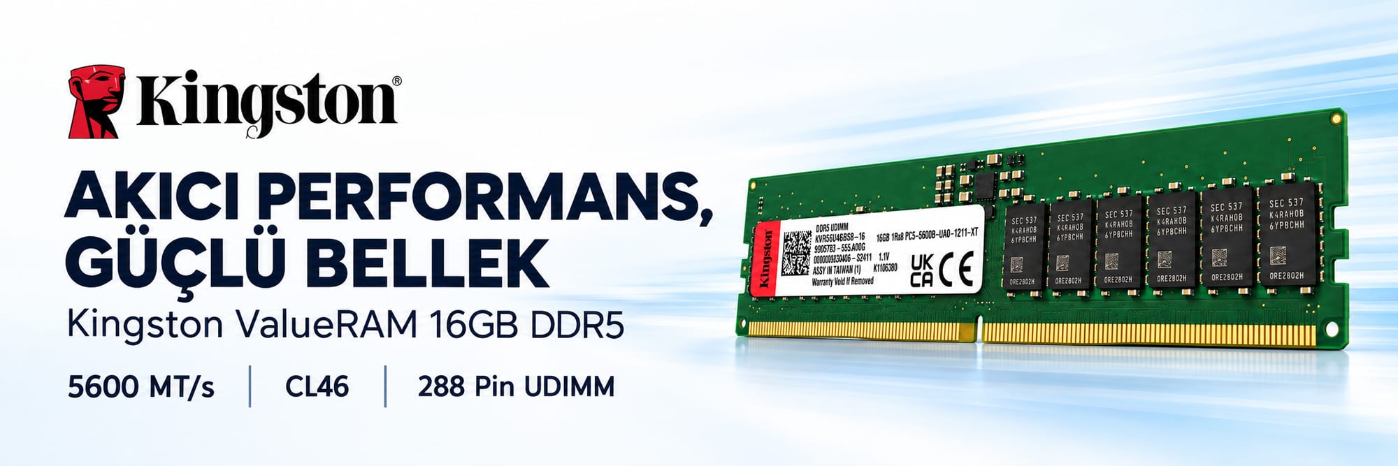 Kingston ValueRAM DDR5 bellek tanıtım görseli