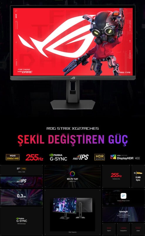 ROG Strix XG27ACMES ASUS ROG Strix XG27ACMES Gaming Monitör H2