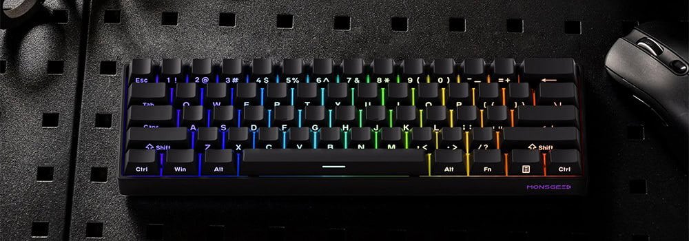 Akko Monsgeek Fun60 Pro Shine Through Black Gaming Klavye H1