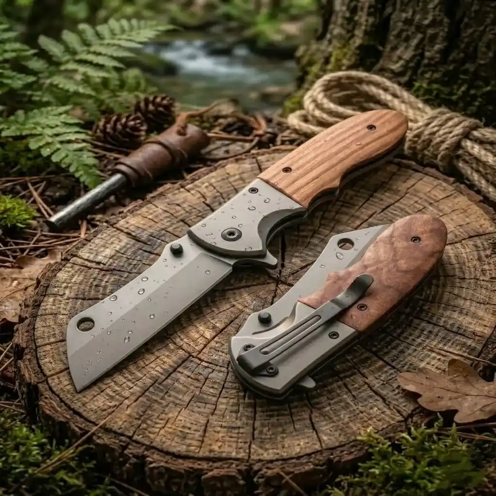 Knivox Browning YA-DA104 Ahşap Kabze Survival Tanto Kamp Çakısı