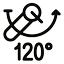 Tap rotation 120°