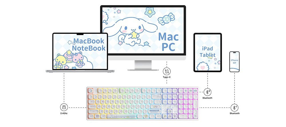 Akko Cinnamoroll Star 5108b Plus Gaming Klavye H4