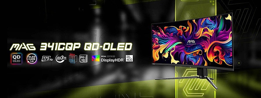 MSI MAG 341CQP QD-OLED 34 inç 175Hz 0.03Ms CURVE Adaptive Sync UWQHD Gaming Monitör h2