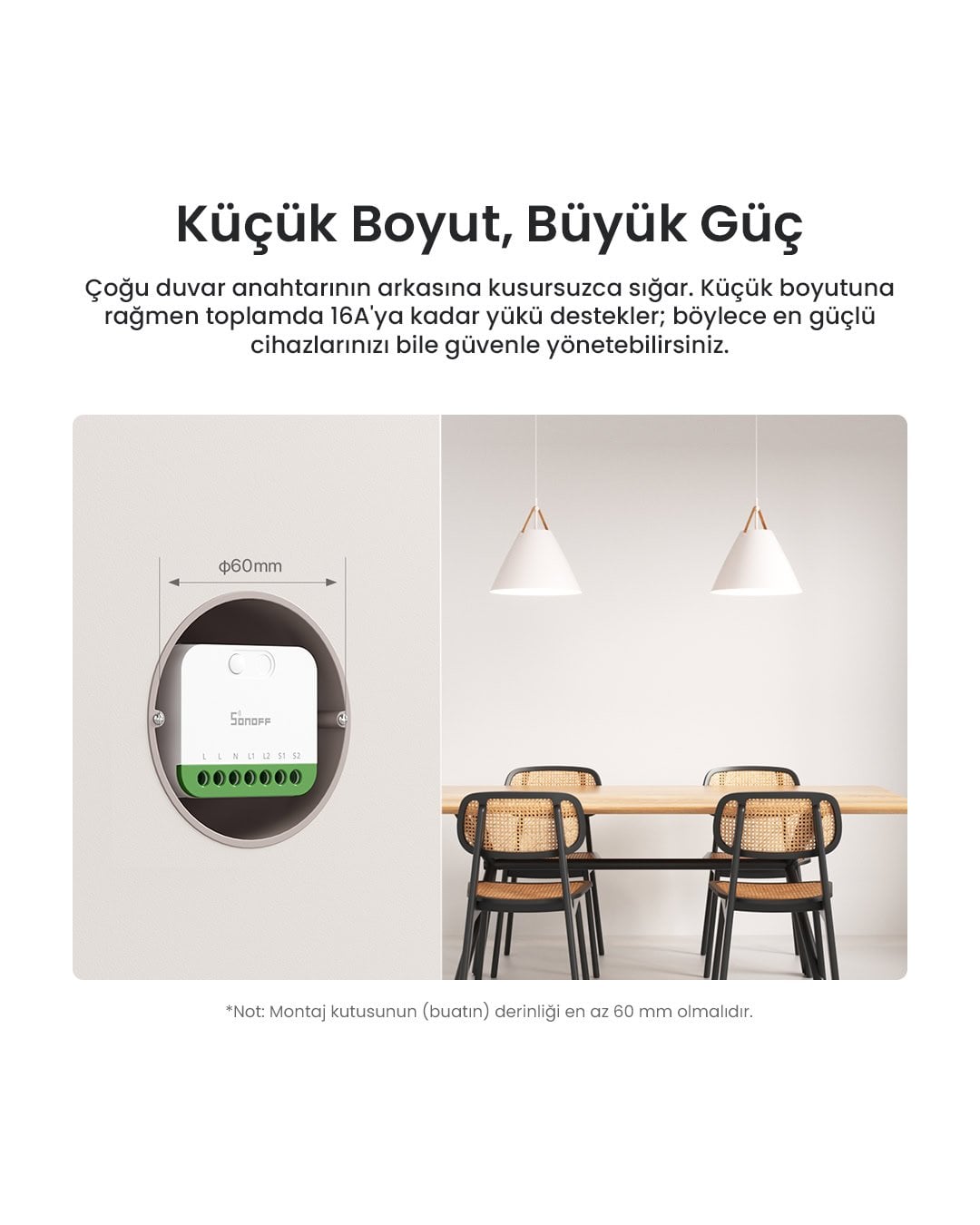 SONOFF 2 Kanallı Kontaktör Röle