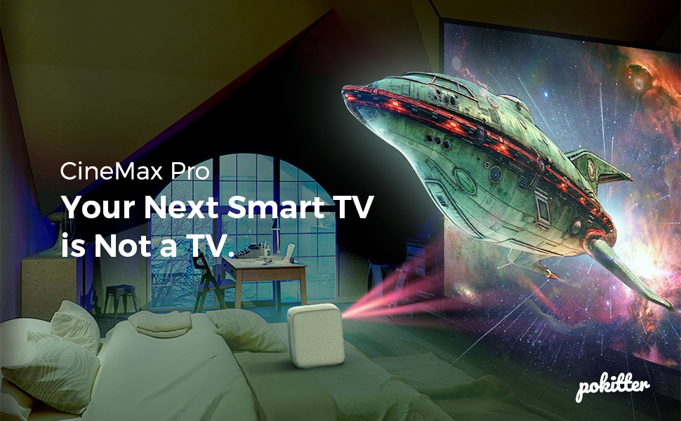 1080P FHD Projektör 4K Destekli Akıllı Projektör Netflix Lisanslı, Android TV 10.0 Film Projektörü