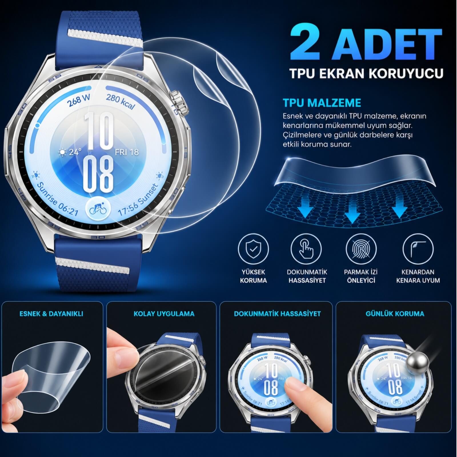 Huawei Watch GT 7 46mm Ekran Koruyucu TPU