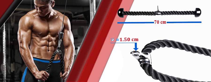 Xtreme Fitness Triceps Halatı Siyah