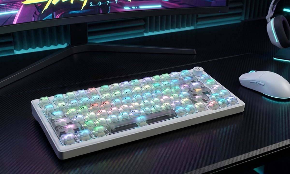 GameRaider Türkçe Q PC Singleshot Şeffaf Keycap Set