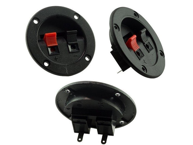 electroon ikili Hoparlör Terminali Yuvarlak 75mm