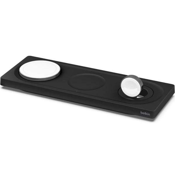 Drahtloses Ladegerät Belkin Boost Pro 3in1 Qi +Netzladegerät für AirPods / Watch / iPhone mit MagSafe, Schwarz