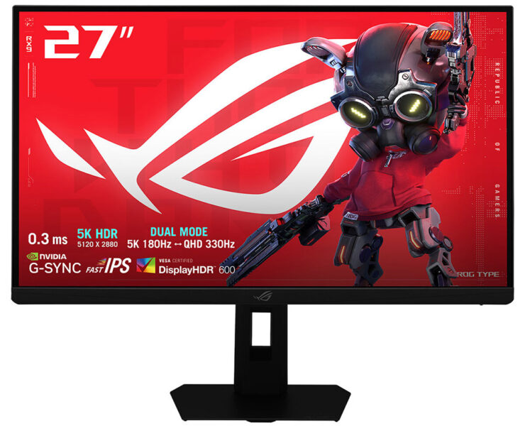 ROG Strix 5K XG27JCG ASUS ROG Strix XG27JCG 27 inç 180Hz 5K 0.3ms 330Hz 2K QHD Dual Mode Adaptive Sync Fast IPS Pivot Gaming Monitör h2