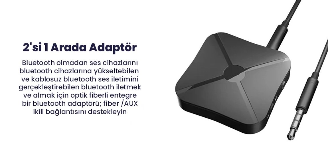 Powermaster PM-1621 2in1 Kablosuz Bluetooth Ses Alıcı-Verici Aktarıcı KN319 İçerik