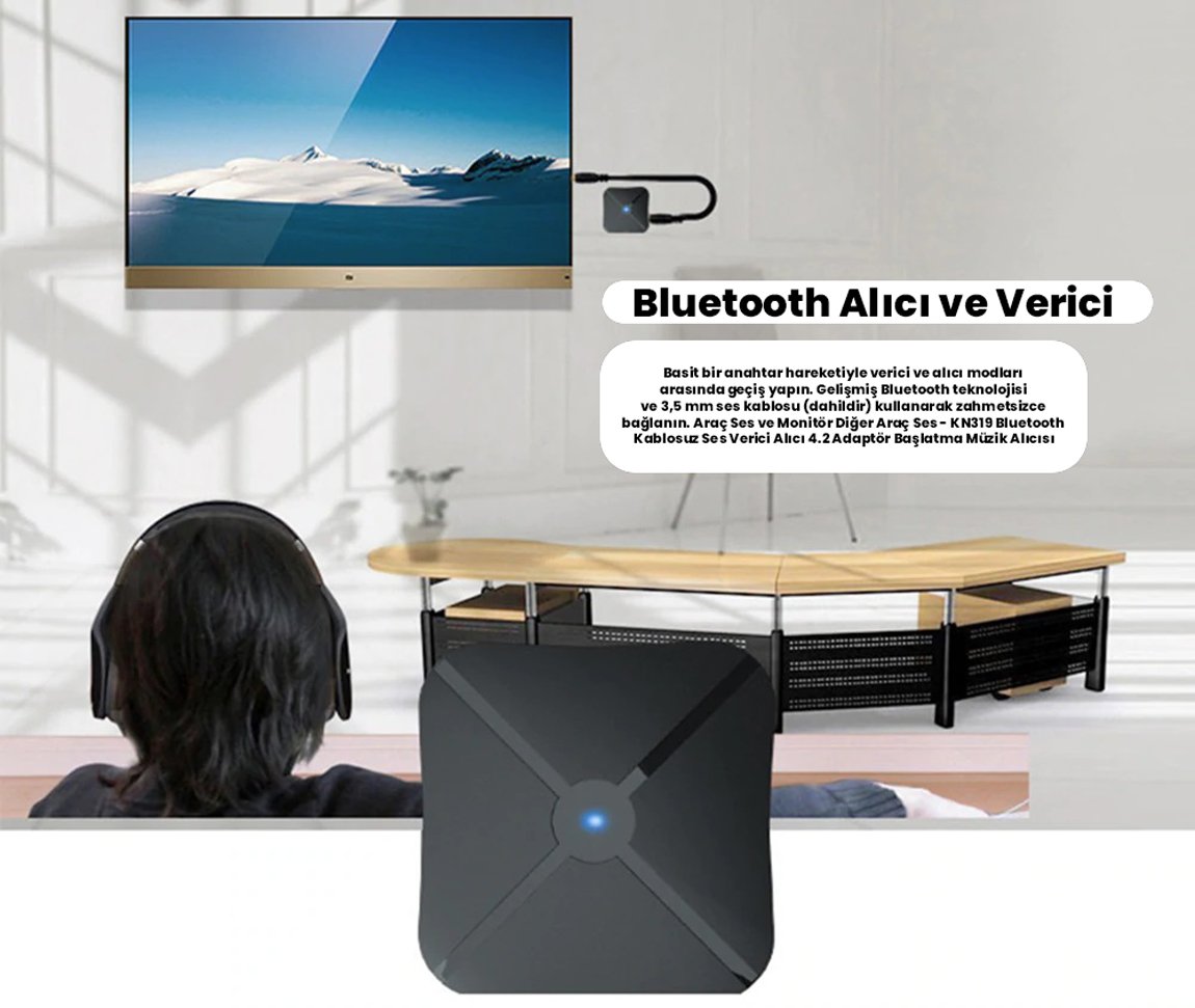 Powermaster PM-1621 2in1 Kablosuz Bluetooth Ses Alıcı-Verici Aktarıcı KN319 İçerik