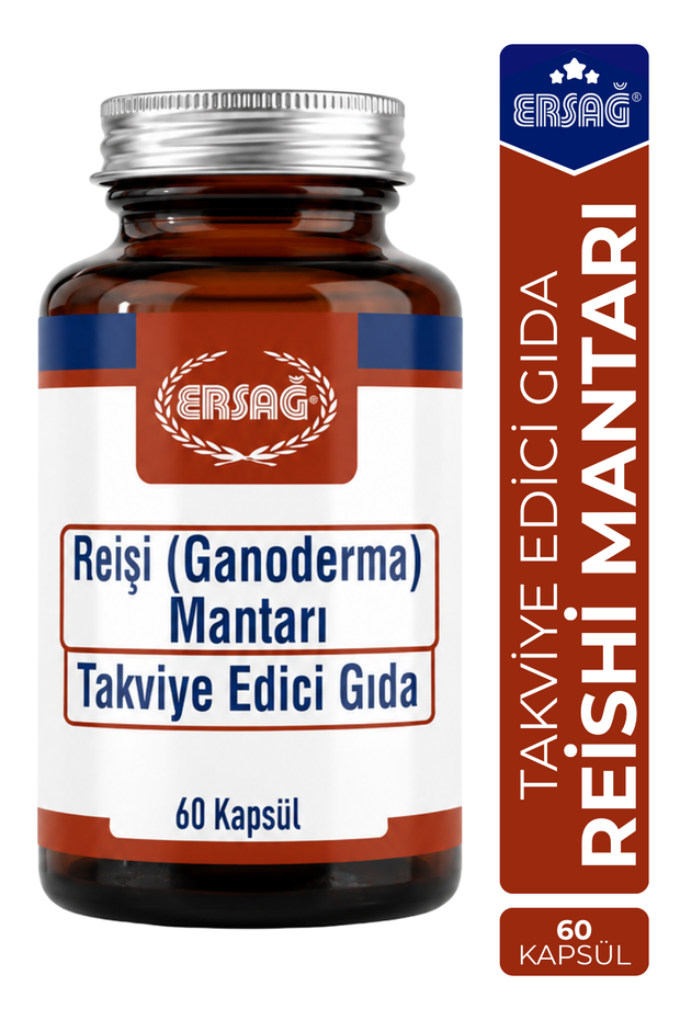 ERSAĞ Reişi (Ganoderma) Mantarı Takviye Edici Gıda 60 Kapsül