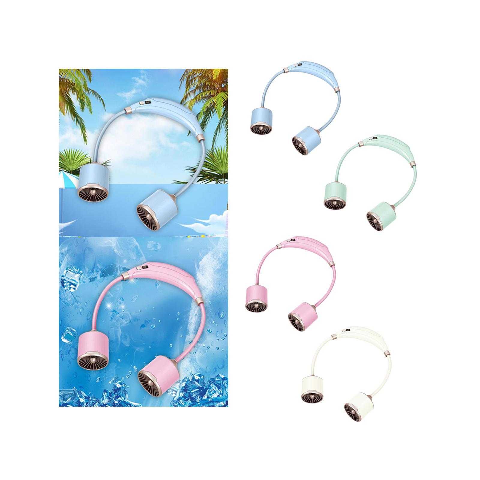Neck Hanging Fan Wearable Personal Fan Low Noise Neck Cooling Fan Cooling Wearable Fan for Hiking Indoor Outdoor Sports Home Neck Hanging Fan Wearable Personal Fan Low Noise Neck Cooling Fan Cooling Wearable Fan for Hiking Indoor Outdoor Sports Home