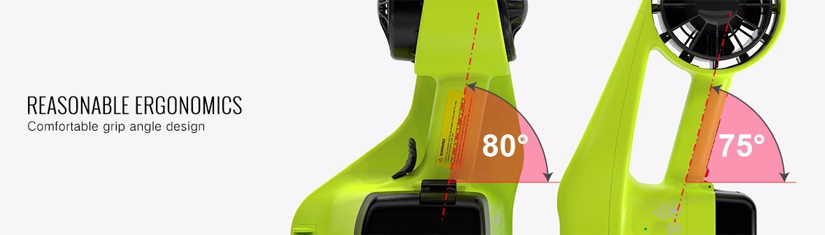 ASIWO Turbo Seascooter - Comfortalbe Grip Angle Design asiwo-turbo-seascooter-comfortable-grip-angle-design