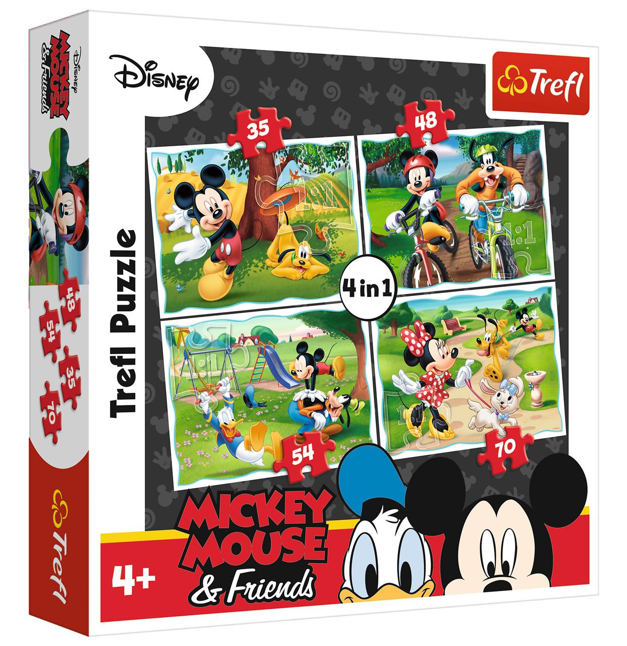 Trefl Puzzle Mickey Mouse & Friends 4'Lü 35+48+54+70 Parça Yapboz