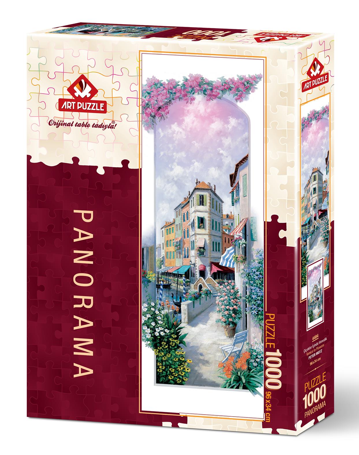 Art Puzzle 4484 Çiçekler İçinde Venedik 1000 Parça Panorama Puzzle